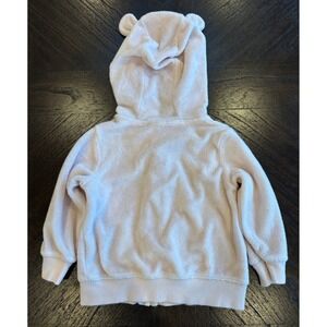 Carters Pink Terry Cloth Bear ears Hoodie Zip Up Jacket Baby Girls 9 Months